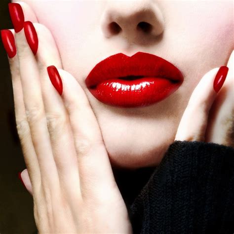 Classic Red Lips And Nails Sonailicious