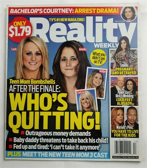 Reality Weekly Magazine March 26 2012 Teen Mom Bombshell Snooki Pregnant Ebay
