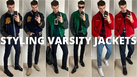 6 Outfit Ideas With 3 Varsity Jackets Mens Fashion Youtube