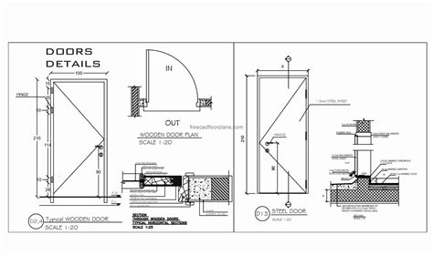 Wooden Door Details Autocad Plan Free Cad Floor Plans