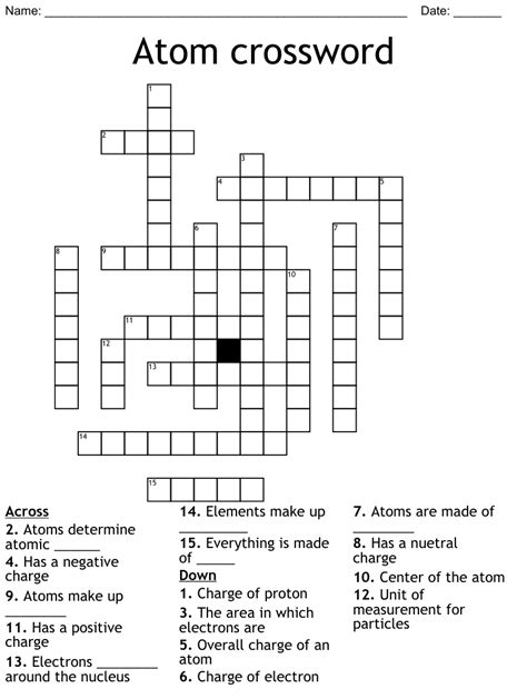 Atom Crossword Wordmint