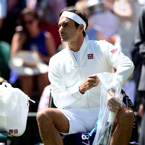 Roger Federer Plays His First Match At Wimbledon In A New Uniqlo