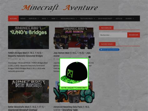 Bienvenue Au Minecraft Page Minecraft Aventure News