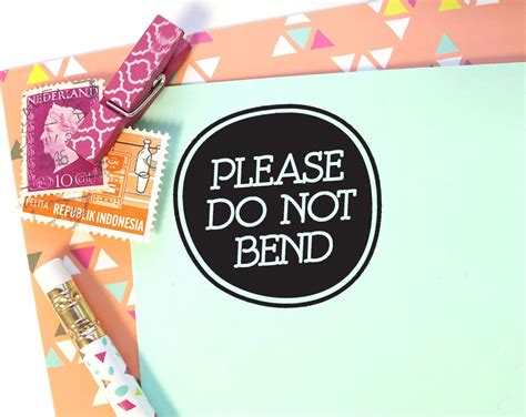 Please Do Not Bend Stamp Fragile Stamp Packaging Stamp Mail Etsy In