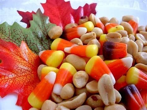 Halloween Party Treat Candy Corn And Peanut Mix Delicious Halloween