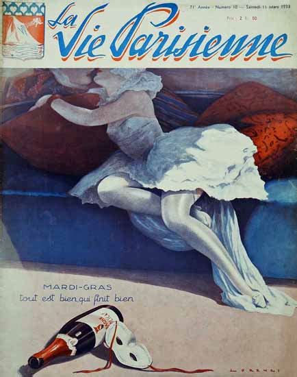 La Vie Parisienne 1933 Mardi Gras Fabius Lorenzi Mad Men Art Vintage Ad Art Collection