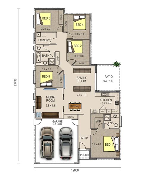 Piper Floor Plan Has A Double Garage And A Very Spacious Five Bed Two