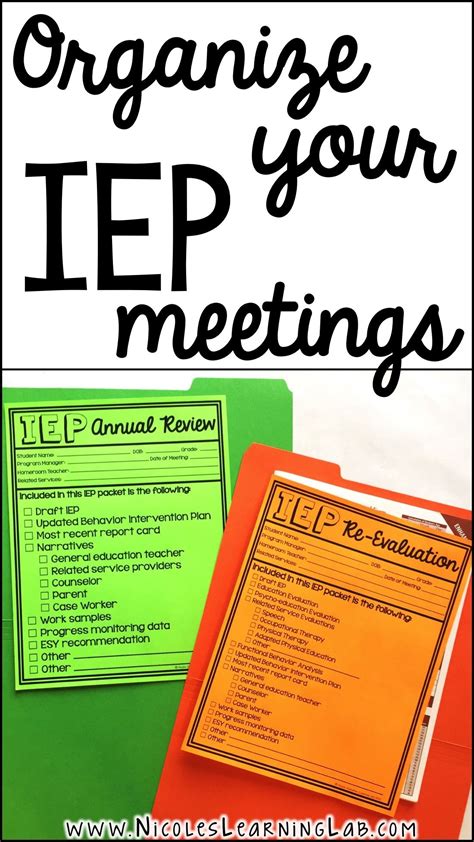 Special Education Iep Meeting Cover Pages Special Education