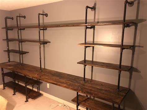 Metal Pipe And Wood Shelves