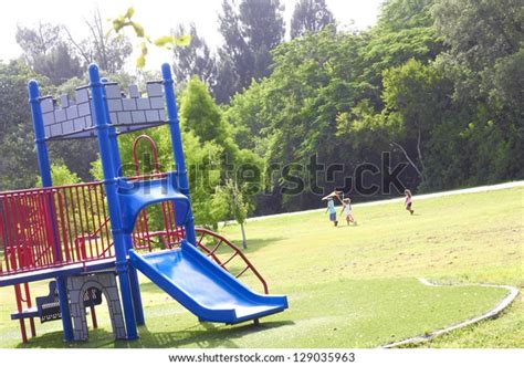 Little Children Playing Park On Bright Stock Photo 129035963 Shutterstock