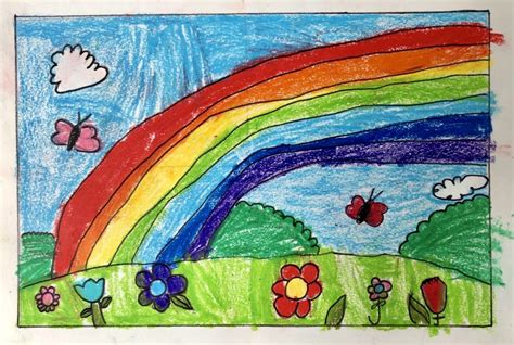 How To Draw A Rainbow Step By Step Easy For Kids Jjwagner