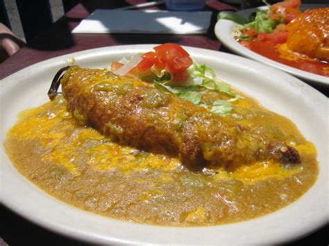 Chile Relleno With Green Chile Sauce At El Patio