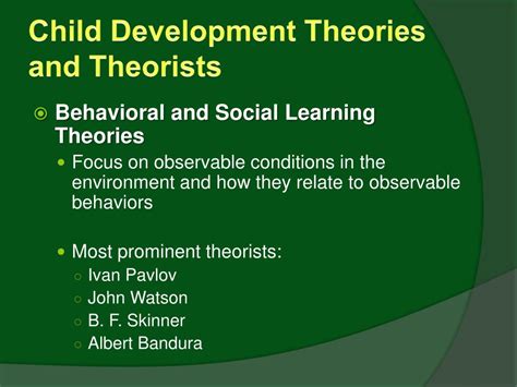 Ppt Child Development Theories And Theorists Powerpoint Presentation