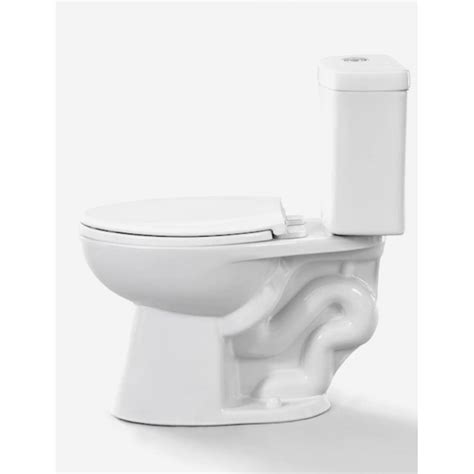 Project Source Pro Flush White Dual Flush Elongated Chair Height Piece Watersense Toilet In