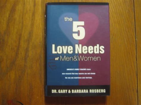 Dr Gary Rosberg Signed Bookthe 5 Love Needs Of Men And Women First