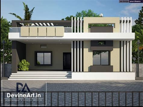 Single Floor Home Front Ganesh Elevation Designs In Year