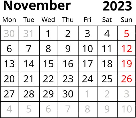 Mesa Preta Calendário De Novembro De 2023 Calendário Simples Png