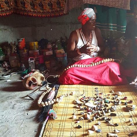 Sangoma A Traditional Tribal Healer From A Recent Visit To A Small