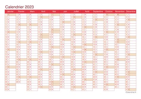 Calendrier 2023 à Imprimer Pdf Et Excel Icalendrier