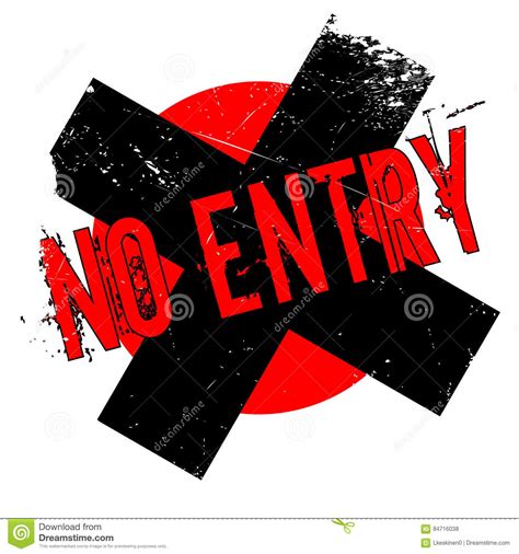 No Entry Rubber Stamp Stock Illustration Illustration Of Accessibility