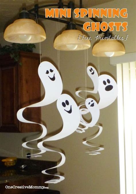 Easy Cardboard Spinning Ghosts Halloween Diy Diy Halloween