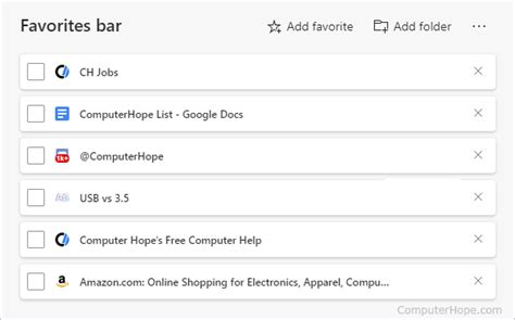 How To Delete And Organize Internet Favorites And Bookmarks