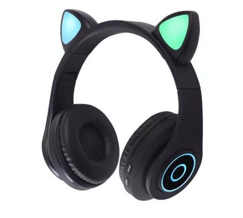 Pxc B39 Cat Ear Headphones Led Light Adjustable Wireless Bluetooth