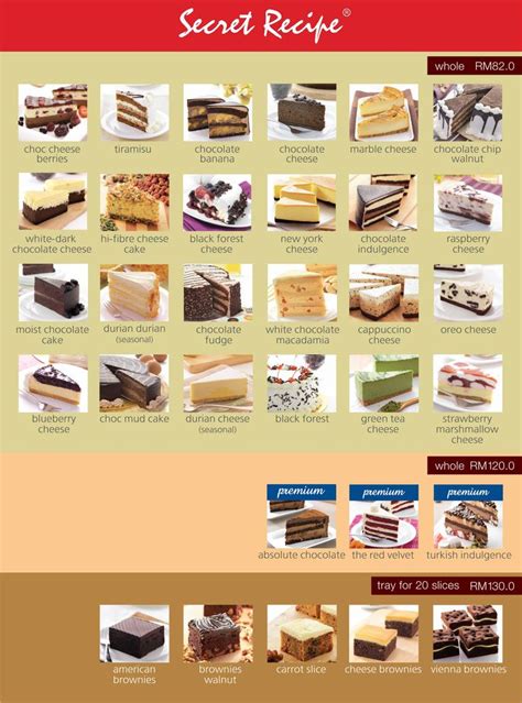 Below is the latest secret recipe menu and pricing in malaysia. Cakes On Wheels - Secret Recipe Cakes & Café Sdn Bhd ...