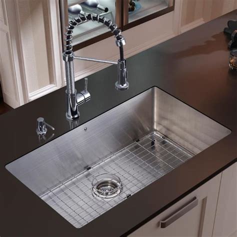 Vigo Stainless Steel Undermount Kitchen Sink Faucet Combo Set Free