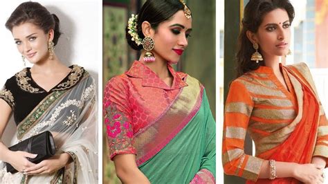 Classy Collar Neck Blouse Designs How To Style Saree With High Neck