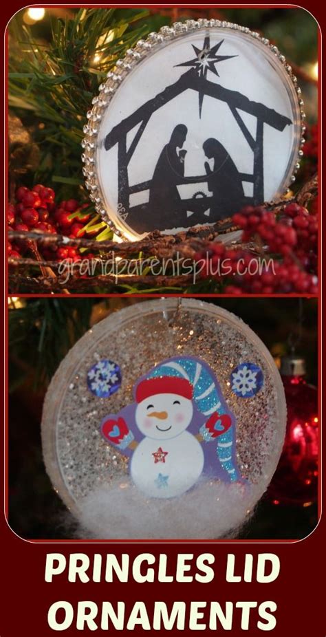 Pringles Lid Ornaments Kids Ornaments Recycled Crafts Kids Projects