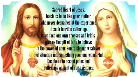 Prayer To The Two Hearts Of Jesus And Mary Youtube