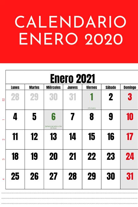 Calendario Enero 2021 Para Imprimir Calendario Enero Meses
