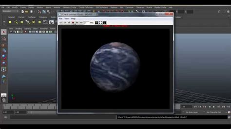 Simple Earth Texturing Rotation Batch Rendering F Check In Maya 2013