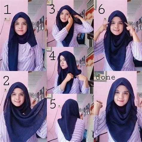 tutorial hijab pashmina simple ke kantor ragam muslim