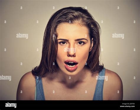 Shocked Isolated Woman Mouth Wide Hi Res Stock Photography And Images