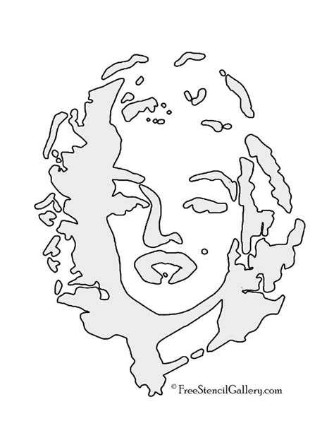 Marilyn Monroe 01 Stencil Diy Abstract Canvas Art Stencil Art