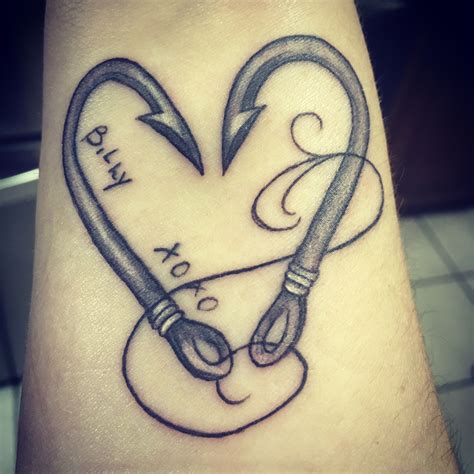 Fish hook memorial tattoo for my dad | Fishing hook tattoo, Remembrance