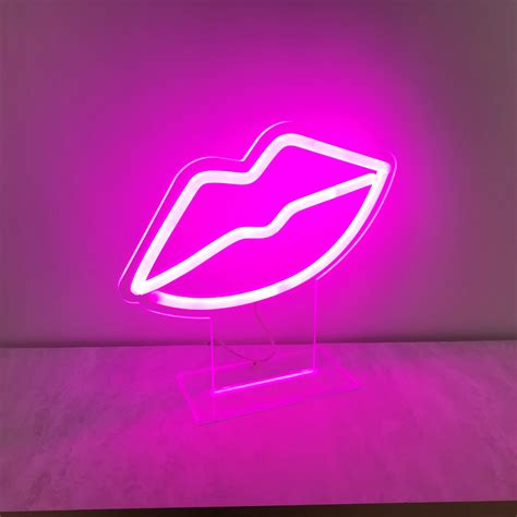Lips Neon Signsled Lips Sign Shaped Decor Neon Night Lightwall Decor