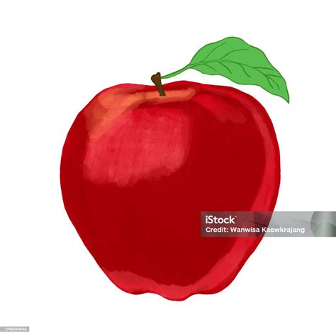 Isolated Red Apple On White Background Stock Illustration Download