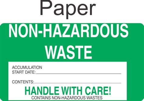 Non Hazardous Waste Label Requirements Labels Design Ideas