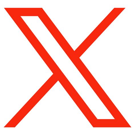 Twitter X Red Logo Vector
