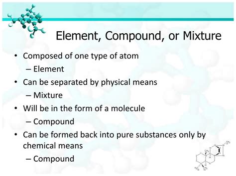 Element Compound And Mixture