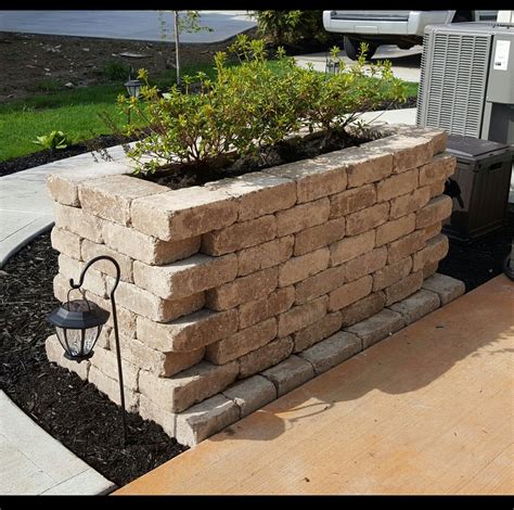 Stone Planter Box Brick Planter Stone Planters Patio Stones