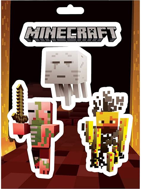Jinx Minecraft Mobs Nether Sticker Pack Multi Colored 4 Multi Size