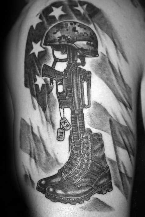 Kneeling Soldier Tattoo