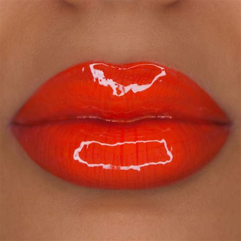 Tangy Cherry Lip Gloss Orange Lips Lush Lips Glossy Lips