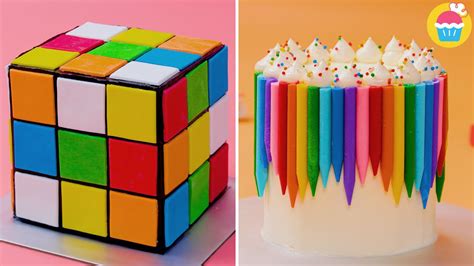 Pastel De Cubo De Rubik Pasteles De Arcoíris Rainbow Cakes And