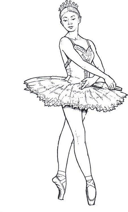 Realistic Ballerina Coloring Pages