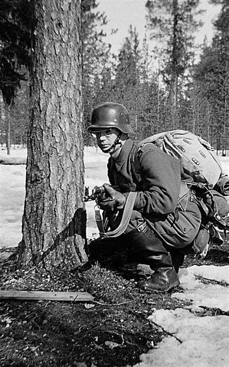 A Finnish Conscript During A Training Excercise Sodankylä Northern